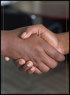 Two people shaking hands