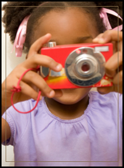 Female student taking a picture